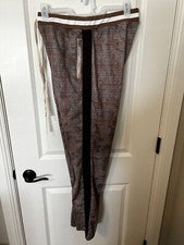 NUEVO CON ETIQUETAS ETERNITY BC/AD PARA HOMBRES 3XL PANTALONES DE CHÁNDAL 100% AUTÉNTICOS MARRÓN A CUADROS