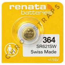 Reloj Renata Premium 364 / SR621SW Hecho en Suiza Óxido de Plata Batería