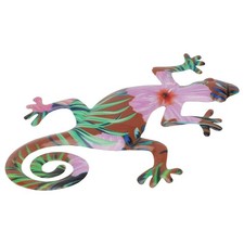 1 pieza reutilizable hierro gecko decoración de pared multicolor adorno de pared para el hogar