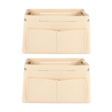 2X Pañuelo de fieltro beige para mujer Bolsillo interior Se adapta a mano Multi-T1600