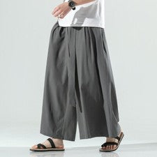 Chino Hombres Pantalones Pantalones Pantalones Pierna Ancha Recto Tang Traje Informal Retro Suelto