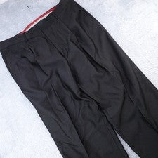 NUEVO CON ETIQUETAS Pallini Oxford Negro Plisado Pantalones de Vestir Pantalones 43W 39 DOBLADILLO CRUDO Italia $399