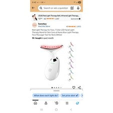 Varita de terapia de luz facial LED de 7 colores para el cuidado de la piel (blanca)