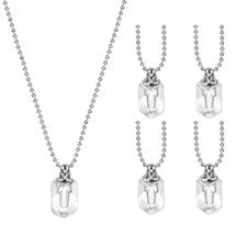 Collar 5 Piezas Vial, Acero Inoxidable Vidrio Diamante Botella Perfume 14mm, Transparente