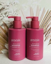 Paquete de 2 champú reparador Genesis Hair Care ~ con queratina y vitamina E 14 fl oz