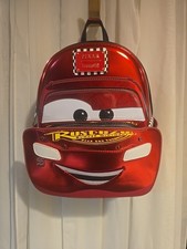 Mini Mochila Cosplay Loungefly Disney Pixar Cars Metallic Lightning McQueen Nueva con Etiquetas