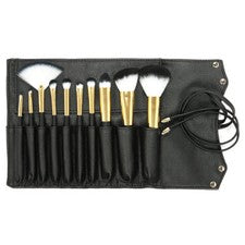 Juego de pinceles cosméticos maquillaje belleza Offa NEGRO/BLANCO sombra de ojos en polvo 10 con estuche