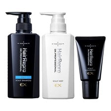Champú para cuero cabelludo Hair Repro EX (graso) 370 ml + Juego de limpieza de 3 piezas