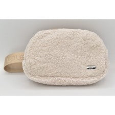 LOLE Fuzzy Sherpa Bolso Cinturón Ajustable Bandolera Riñonera Convertible Crema NUEVO
