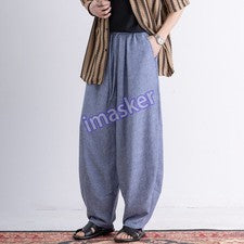 Pantalones informales de verano para hombre estilo chino retro tejido algodón lino pantalones recortados