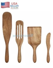 Juego de cucharas de madera para utensilios de cocina Mad Hungry de 4 piezas de madera de acacia
