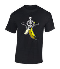 CAMISETA CALAVERA PLÁTANO PARA HOMBRE BROMA DIVERTIDA DISEÑO ARTÍSTICO GRAFFITI MODA BANKY NUEVA