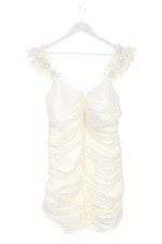 Vestido de cóctel Zara blanco talla 40 elegante mini