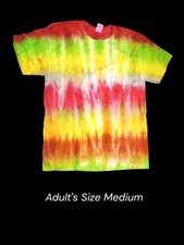 Camiseta estilo vintage teñida a mano tie dye talla mediana