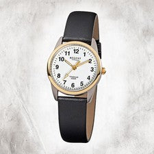 Regent Titanio Reloj Mujer F-661 Reloj Cuarzo Pulsera Negro URF661