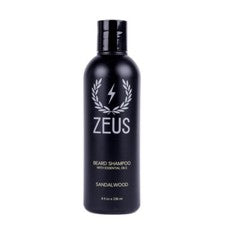 Champú para barba Zeus lavado sándalo 8 fl oz detener la picazón escamas suave y calmante
