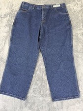 Pantalones de mezclilla para hombre Cintas azul oscuro talla 42X28 nuevos con etiquetas estilo clásico denim
