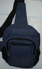 Bolso Bandolera Gold Coast ~ Azul Denim ~ Estilo Eslinga ~ con Tecnología RFID