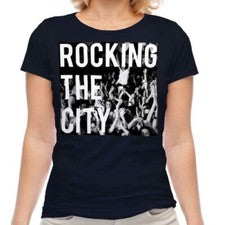 Mecedora The City Moda Mujer Estampado Camiseta Para Música Amante Rock Festival