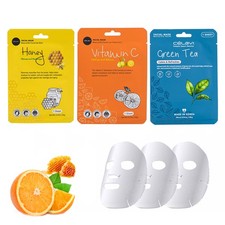 Paquete de 3 mascarillas faciales hidratantes rostro cuidado de la piel tratamiento de belleza spa hidratante