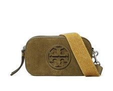 Bolso Bandolera Tory Burch Miller Mini Gamuza Nuevo con Etiquetas ¡Oliva Oscura!