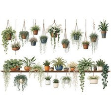 Calcomanía de pared de vinilo para decoración del hogar planta verde pegatina extraíble para salas de estar