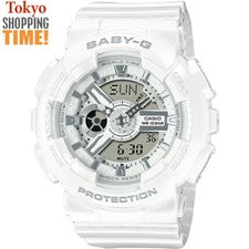 Reloj Casio Baby-G BA-110X-7A3JF BLANCO PLATA Elegante Serie Cronógrafo Mujer