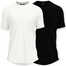 Jordan Craig Hombres 8991A-2pK Paquete de Dos Camisetas Vieira (Negro Blanco)