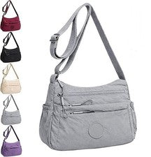 Bolso Bandolera Mujer Color Sólido Moda Multi-bolsillo Cremallera para Uso Diario