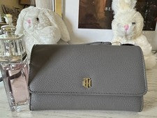 Tommy Hilfiger Mujer Bandolera Bolso Teléfono Cartera Imitación Cuero Gris Nuevo con Etiquetas