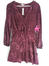 Vestido SPEECHLESS Junior Para Mujer XL Borgoña Vientre Abierto Línea A Fiesta Nuevo