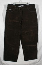 PANTALONES VAQUEROS KNOCKOUT SIGNATURE PARA HOMBRE 5 BOLSILLOS MARRÓN OSCURO TERCIOPELO TALLA 42 NUEVOS