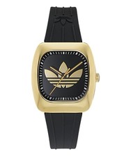 Adidas Originals Oro Unisex Reloj AOSY26001 Cuarzo Negro Dial 5ATM