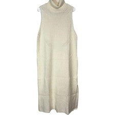 Vestido Suéter Midi Crema Para Mujer Talla 14 Tejido Sin Mangas ASOS DESIGN Nuevo con Etiquetas