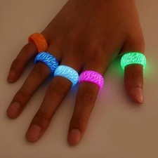 Anillo luminoso brillante que brilla en la oscuridad anillos de joyería para mujeres hombres regalo
