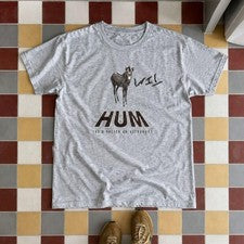 Camiseta Hum "You'd Prefer An Astronaut" Gris Gráfica Estilo Vintage Banda Camiseta
