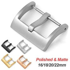 Hebilla de reloj 16mm 18mm 20mm 22mm Acero inoxidable Cierre de reloj Accesorios Reemplazar