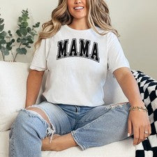 Camiseta hilada en anillo para mamá para mujer estilo universitario regalo del día de la madre para ella