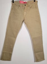 Pantalones de mezclilla Mousai para hombre talla 34 X 30 caqui nuevos con etiquetas estilo 8200