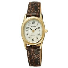 CITIZEN REGUNO RL26-2091C Reloj Solar Mujer Dorado Marrón Cuero Japón Nuevo