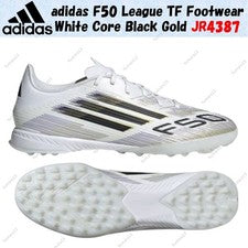 Adidas F50 League TF Calzado Blanco Núcleo Negro Oro JR4387 Hombres Talla
