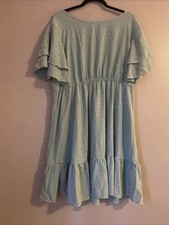 Vestido boho informal de moda simple talla grande SHEIN para mujer 2XL (16) verde menta