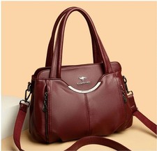 Bolso de mano de cuero suave de diseñador de lujo para mujer Bolso bandolera de hombro Grande