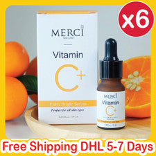 6X Merci Vitamina C Suero Brillante Facial Cuidado de la Piel Blanqueamiento Reducir Manchas Oscuras