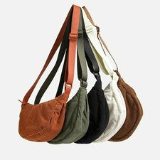 Bolso de Hombro Hobos Retro Informal Mujer Pana Color Sólido