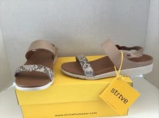 Sandalia Strive Isla Almond Snake Glamour Cuero Para Mujer’s 9