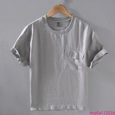 Hombres Verano Suelto Manga Corta Informal Camiseta Cómoda Suave Uso Diario Prendas para el torso