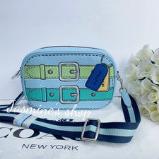 Bolso para cámara Coach Jamie nuevo con etiquetas con estampado Trompe L'oeil CH170