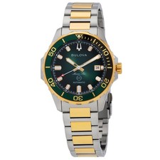 Reloj Hombre Bulova Marine Star Automático Esfera Verde 98B467