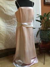 NUEVO CON ETIQUETAS LET'S FASHION Vestido de Noche Rosa Polvo HERMOSO VESTIDO LARGO PARA MUJER TALLA 2XL